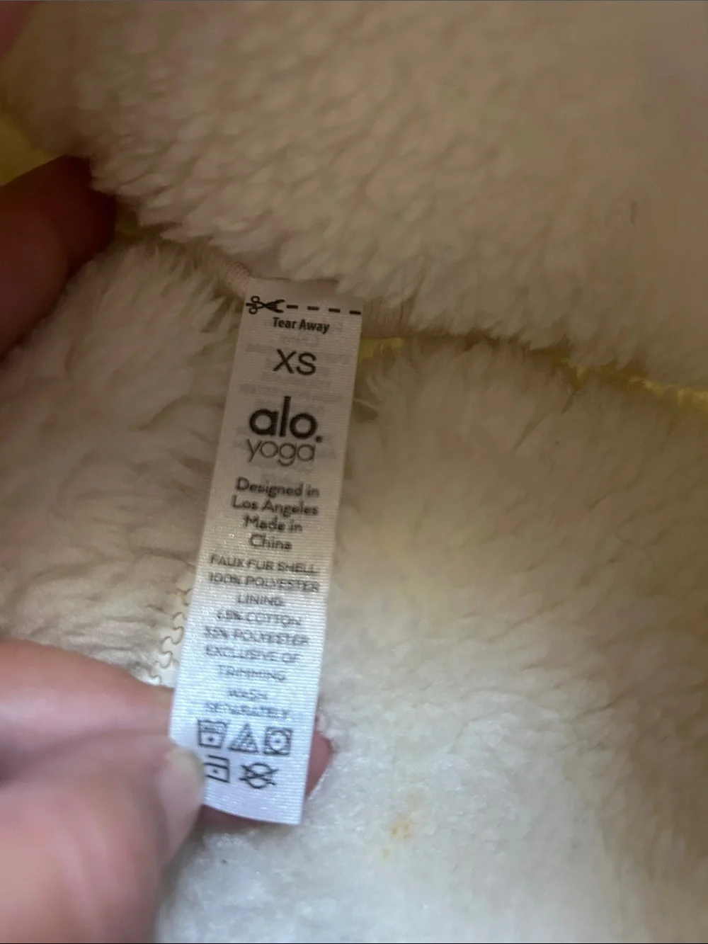 ALO Yoga Ivory Sherpa Zip Jacket